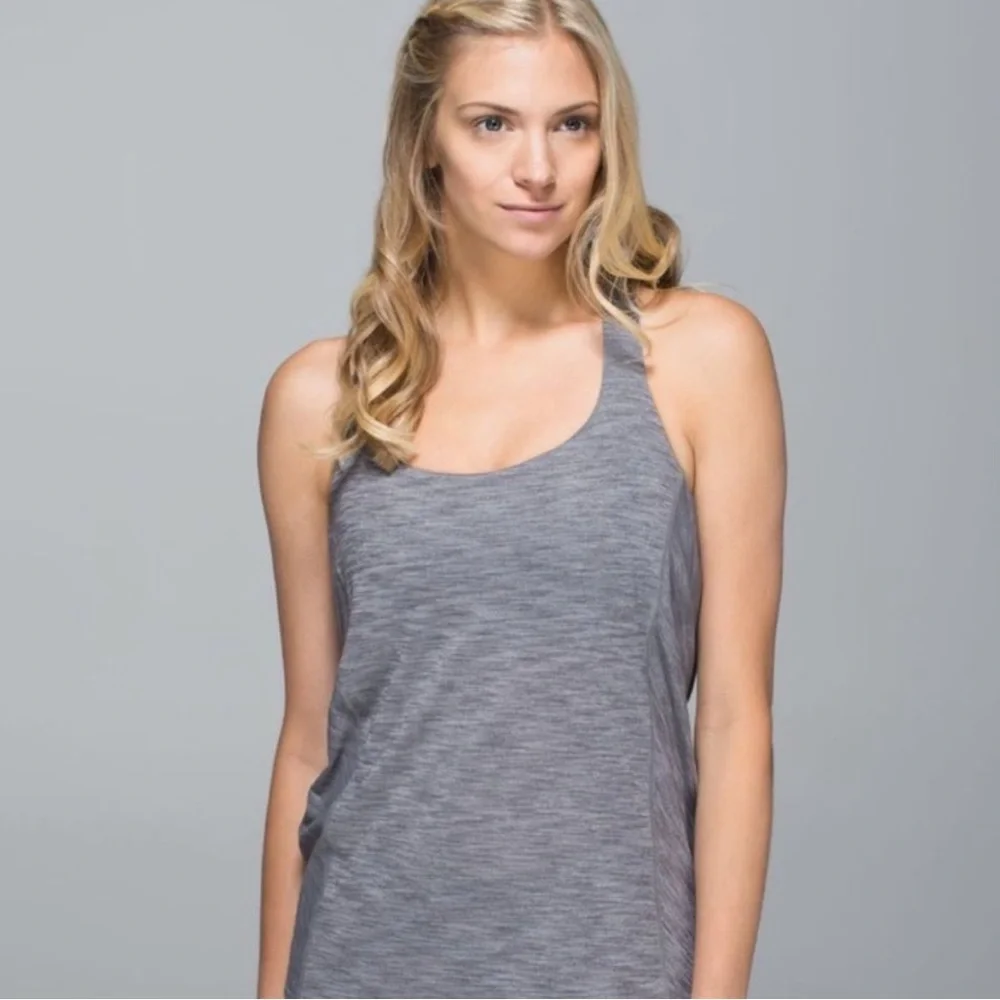 Lululemon | Wild Tank In Heathered Slate / Dream Rose Deep Coal Black